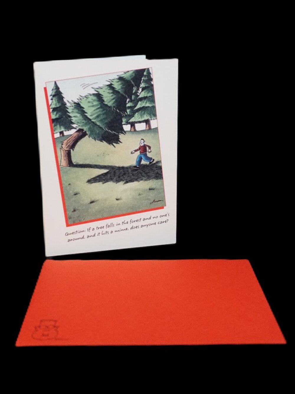 The Far Side Vintage Hallmark A Tree Falling in the Woods Greeting Note Card